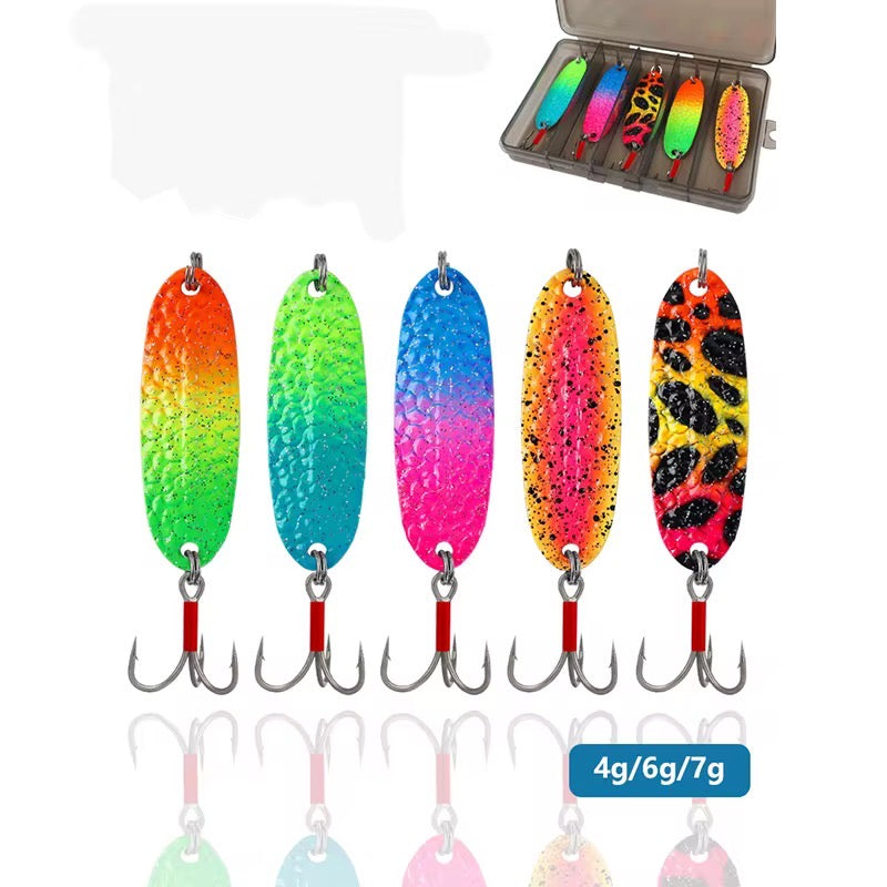 Combo 5 Cucharas Multicolor Pesca Truchas