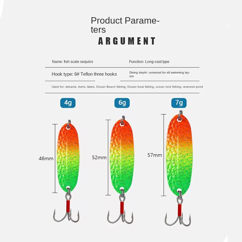 Combo 5 Cucharas Multicolor Pesca Truchas