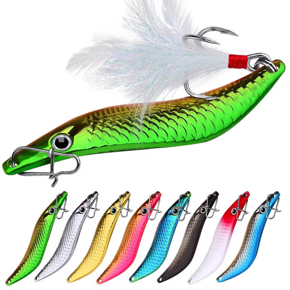 3 Señuelos Jigs 20gr Rojo Plateado Dorado