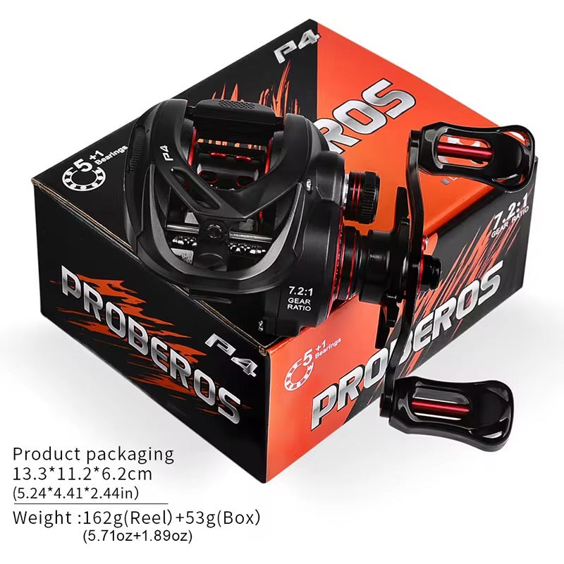 Reel Huevito Baitcast 8kg Freno Magnetico Manija Izquierda