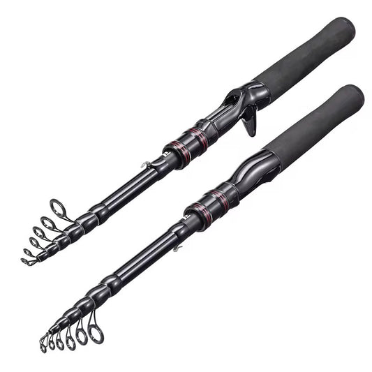 Caña Telescopica 2.1m Baitcast Carbono Resistente