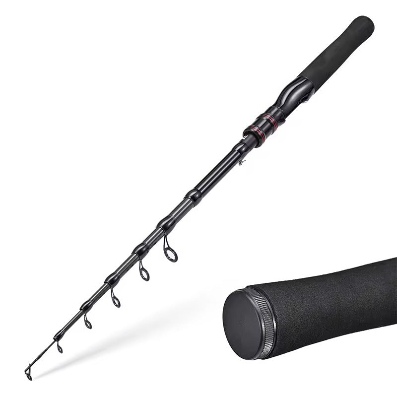 Caña Telescopica 2.1m Baitcast Carbono Resistente