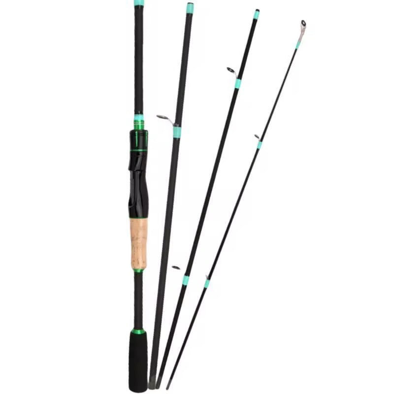 Caña Baitcast 2.1m 4 Tramos Portatil Y Resistente