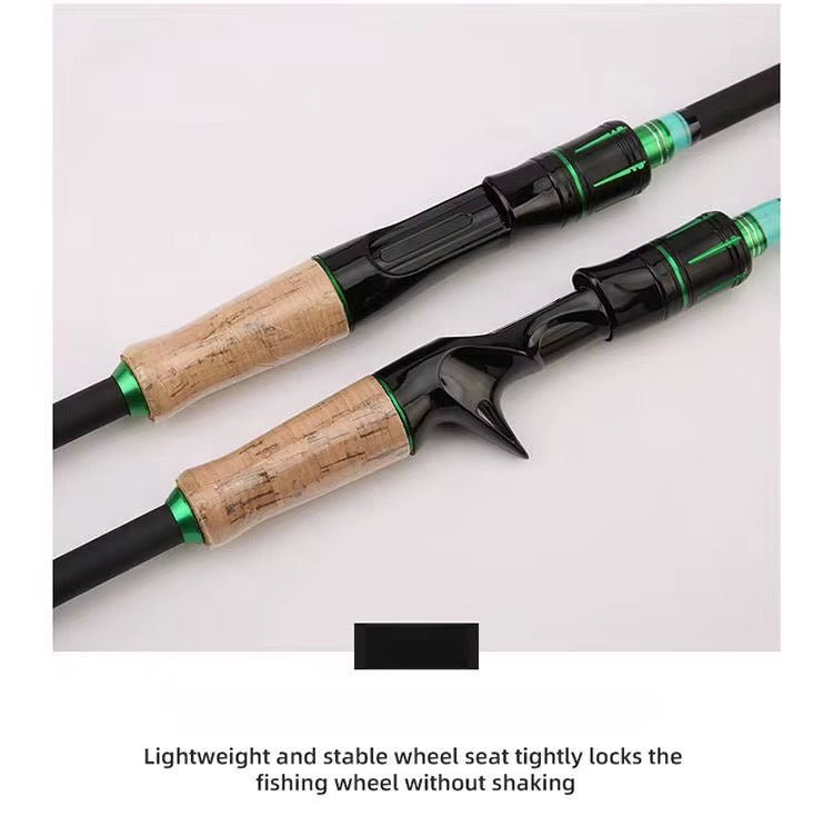 Caña Baitcast 2.1m 4 Tramos Portatil Y Resistente