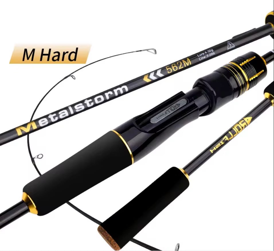 Caña Baitcast 2.1m Ultra Ligera Full Carbono Resistente