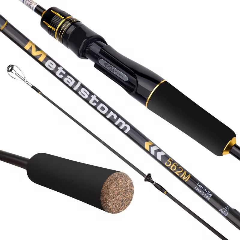 Caña Baitcast 2.1m Ultra Ligera Full Carbono Resistente