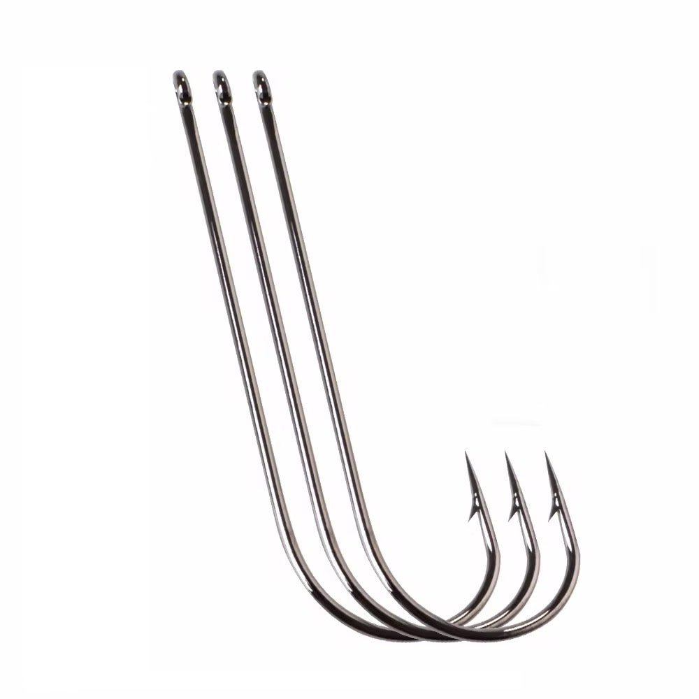 8 Anzuelos Pata Larga Carbono Pesca Variada