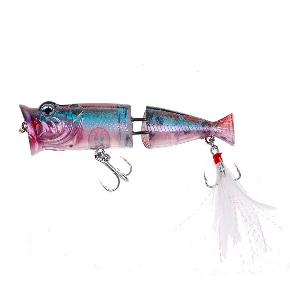 4 Señuelos Popper Articulado 8cm 11.5g Pesca Tararira Dorado