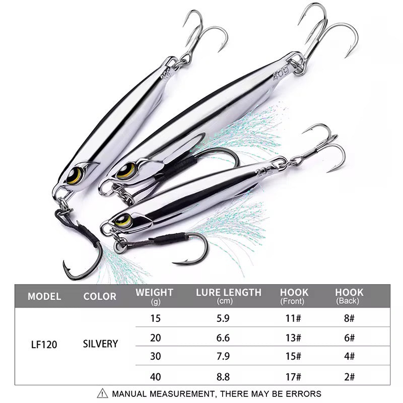 Señuelo Metal Plomo 40g Jigging Pesca Tararira Dorado