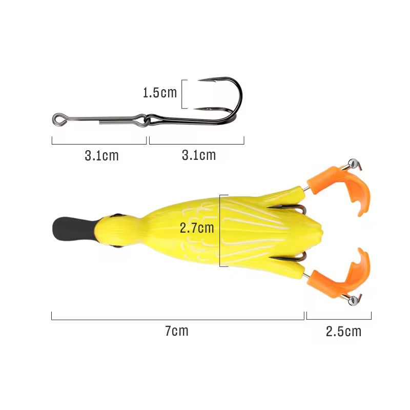 Señuelo Pato Con Patas Rotor 10.5g Pesca Tararira Dorado