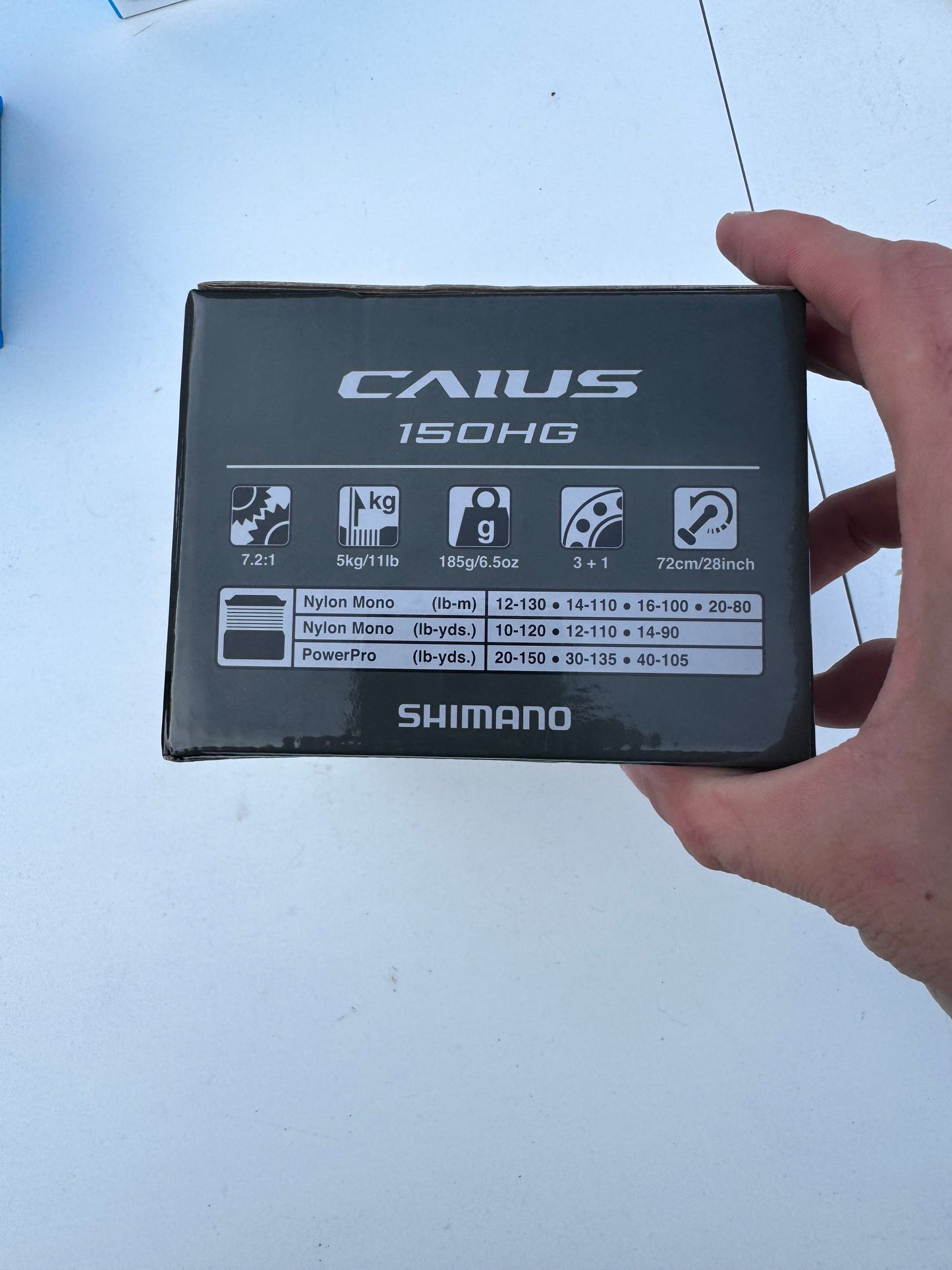Shimano CAIUS C — Tamaño 150HG — Manija derecha