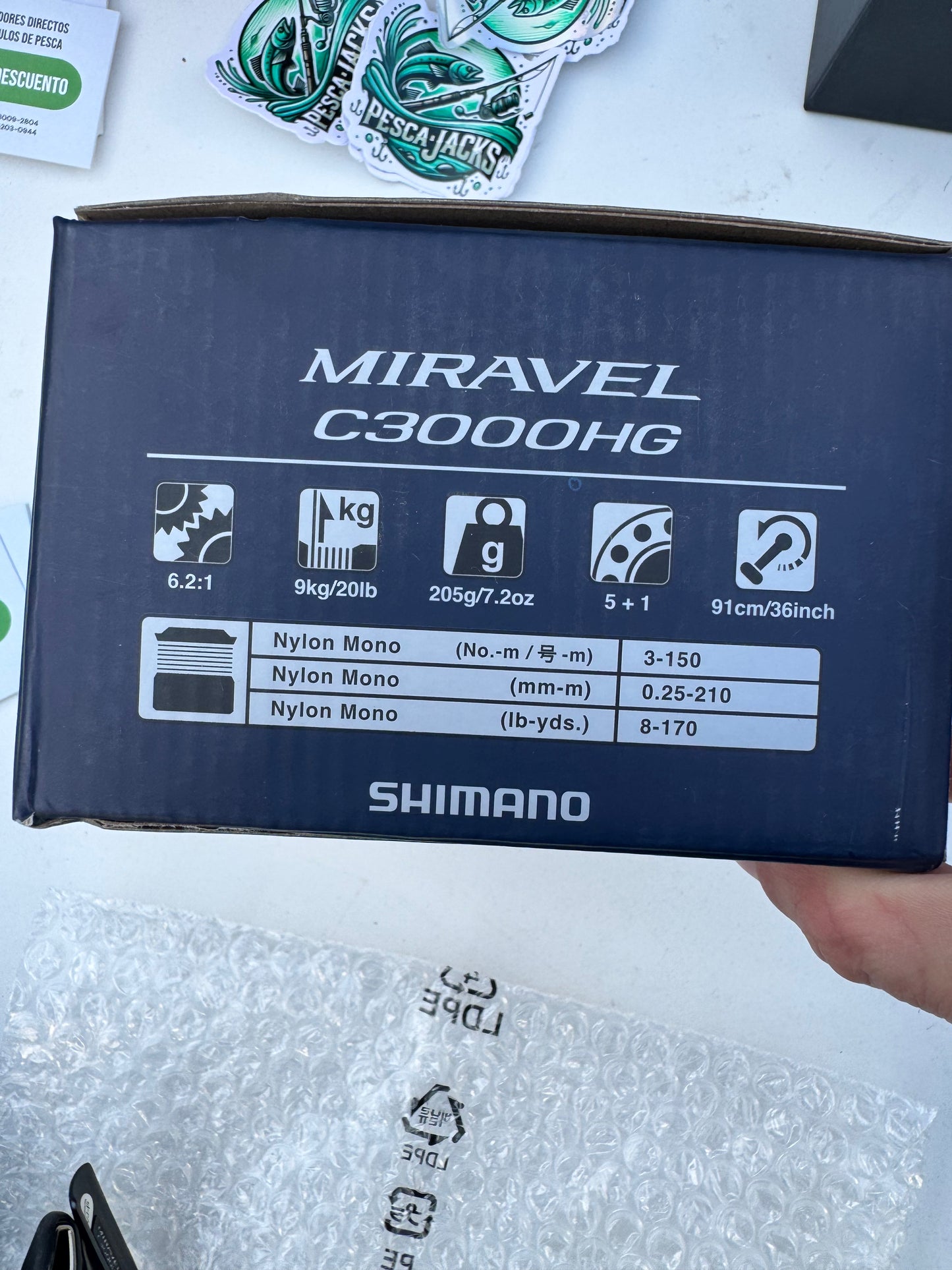 Shimano MIRAVEL — Tamaño C3000HG — Reel Spinning
